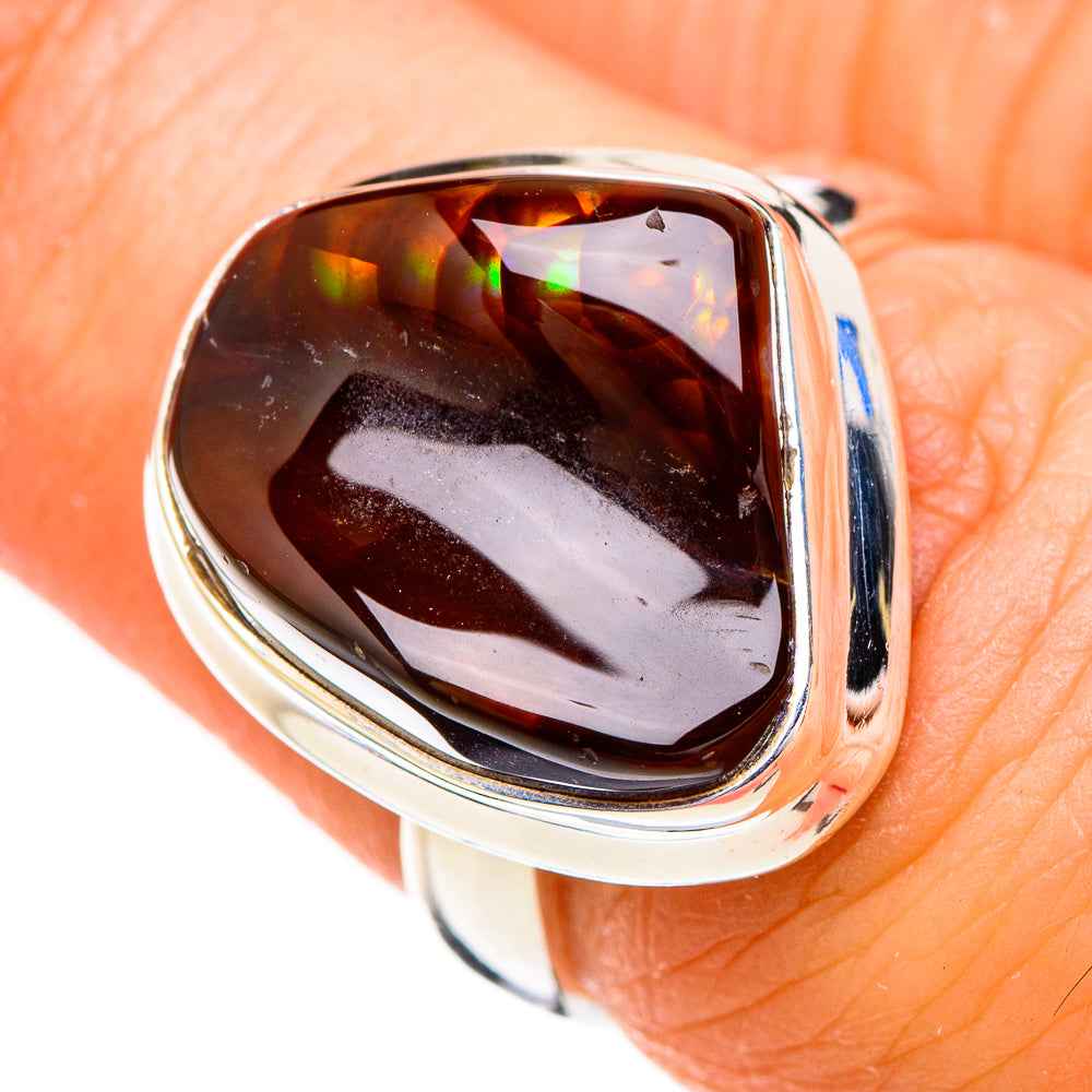 Mexican Fire Agate Rings handcrafted by Anasilvercos - RING126843