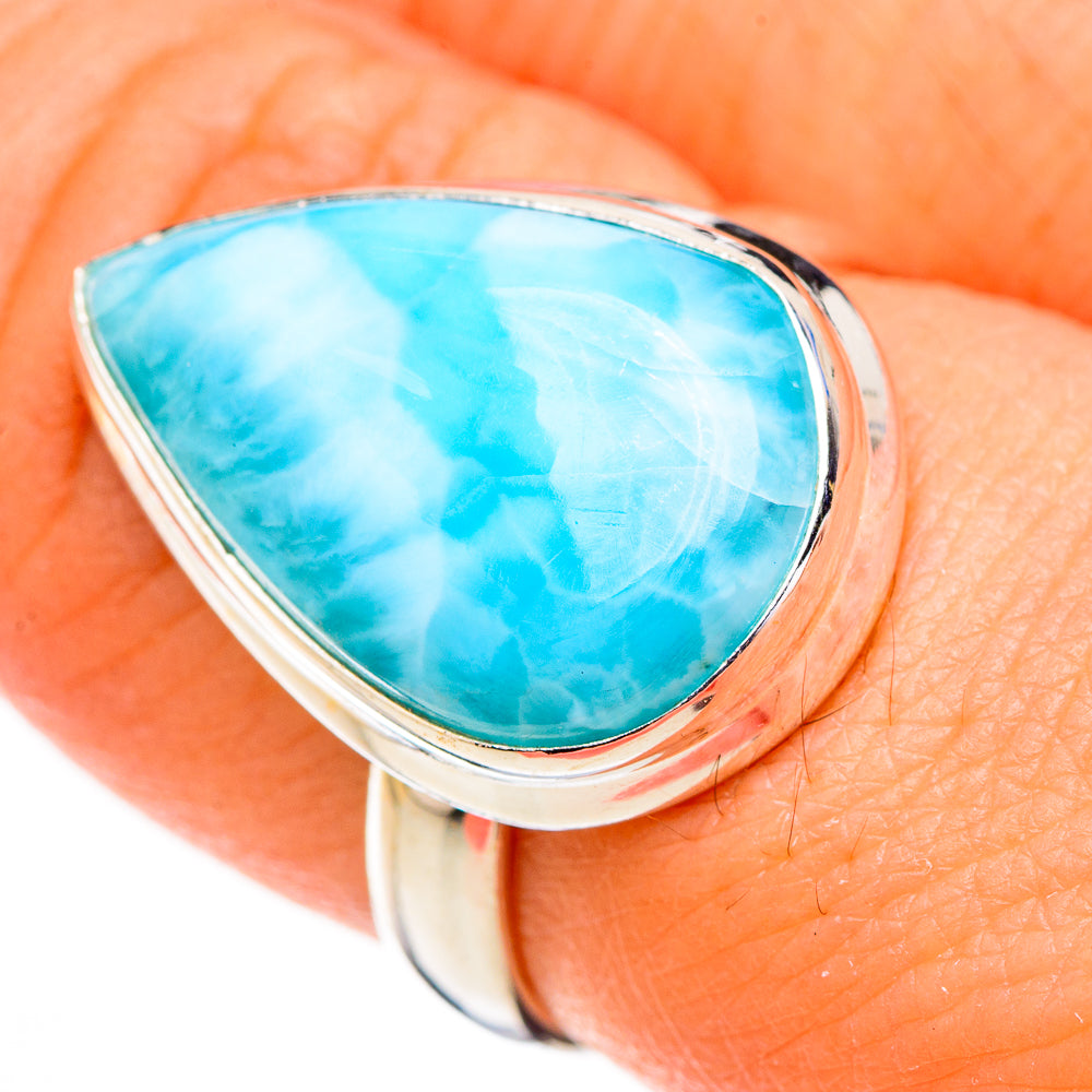 Larimar Rings handcrafted by Anasilvercos - RING126856