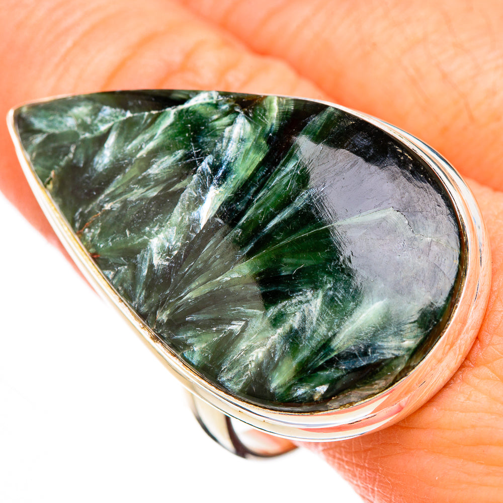 Seraphinite Rings handcrafted by Anasilvercos - RING126890