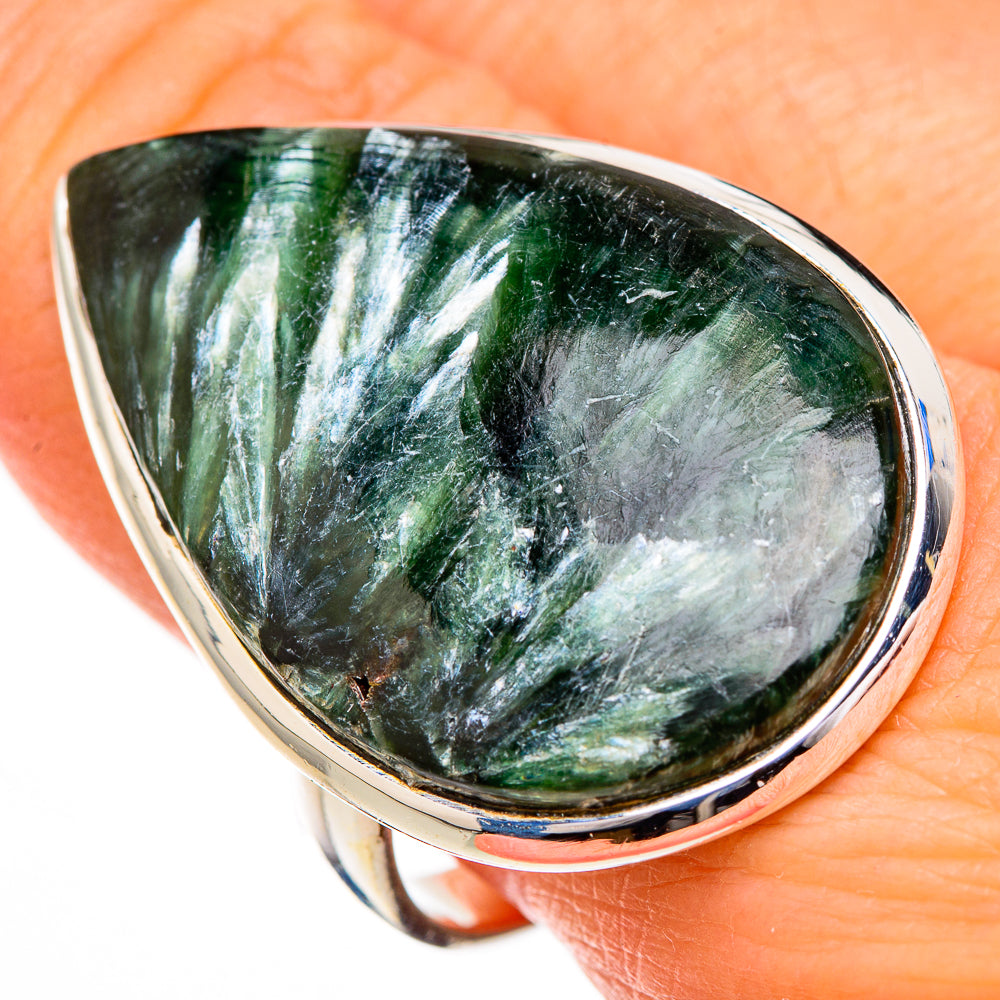 Seraphinite Rings handcrafted by Anasilvercos - RING126891