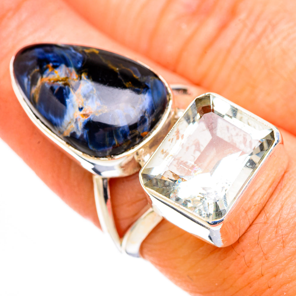 Pietersite, Green Amethyst Rings handcrafted by Anasilvercos - RING126897