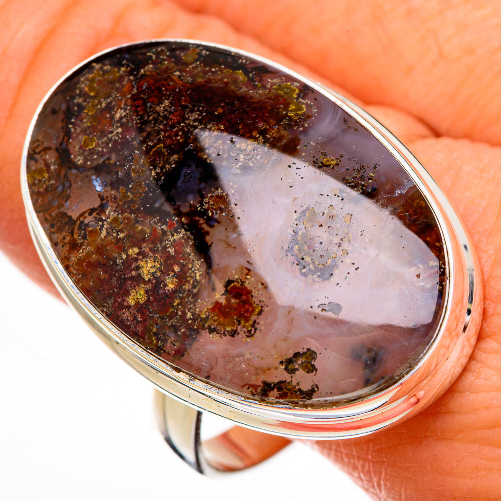 Indonesian Plume Agate Rings handcrafted by Anasilvercos - RING126916