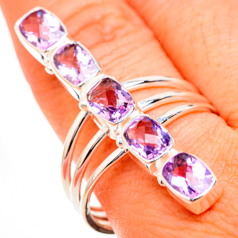 Pink Amethyst Rings handcrafted by Anasilvercos - RING126919