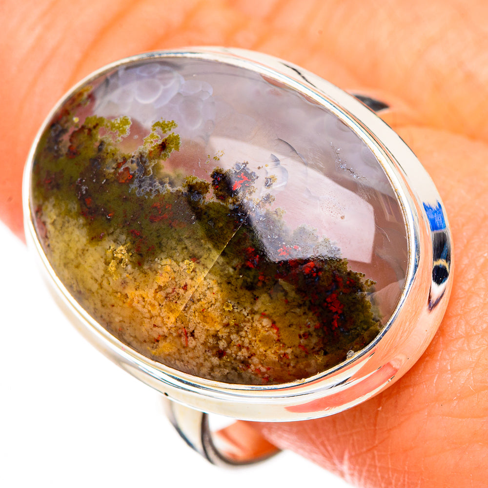 Indonesian Plume Agate Rings handcrafted by Anasilvercos - RING126931