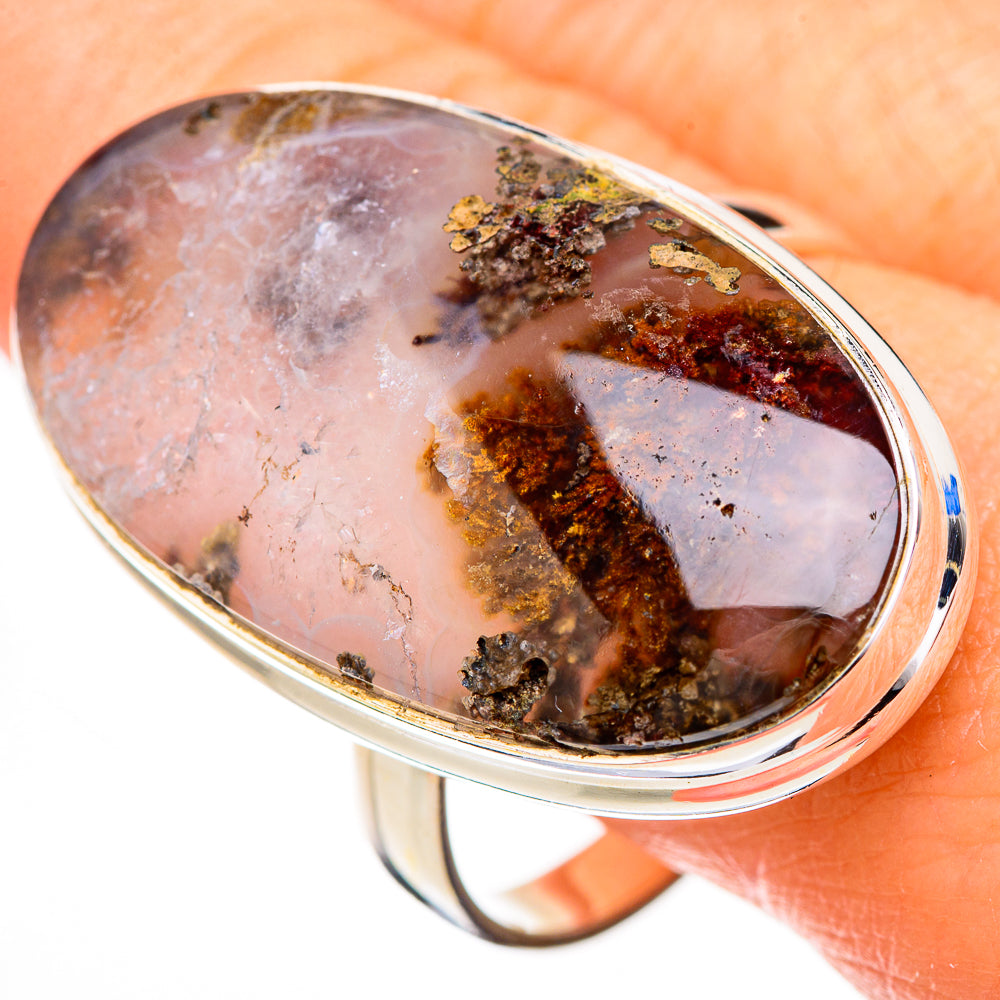 Indonesian Plume Agate Rings handcrafted by Anasilvercos - RING126938