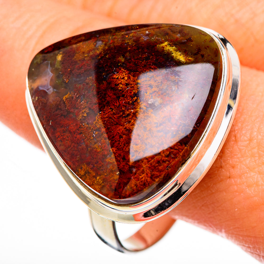 Indonesian Plume Agate Rings handcrafted by Anasilvercos - RING126939