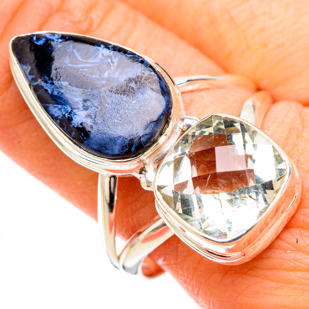 Pietersite, Green Amethyst Rings handcrafted by Anasilvercos - RING126943