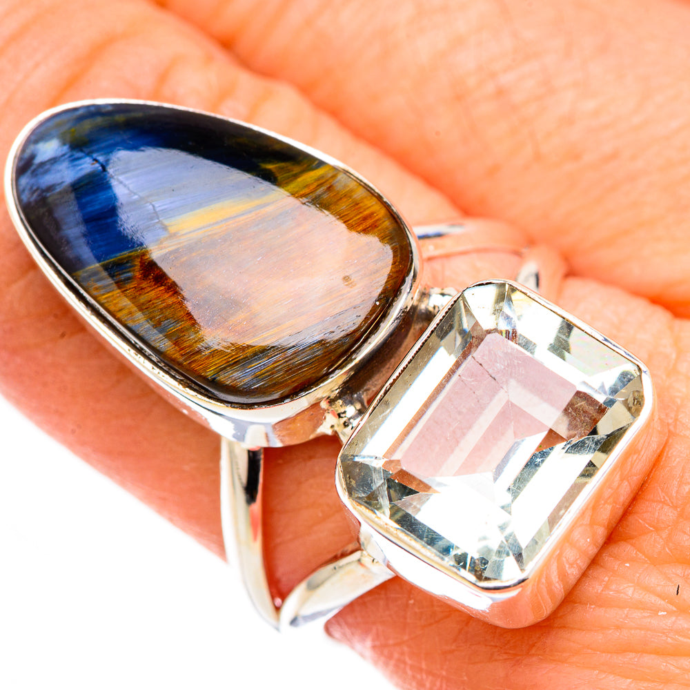 Pietersite, Green Amethyst Rings handcrafted by Anasilvercos - RING126952