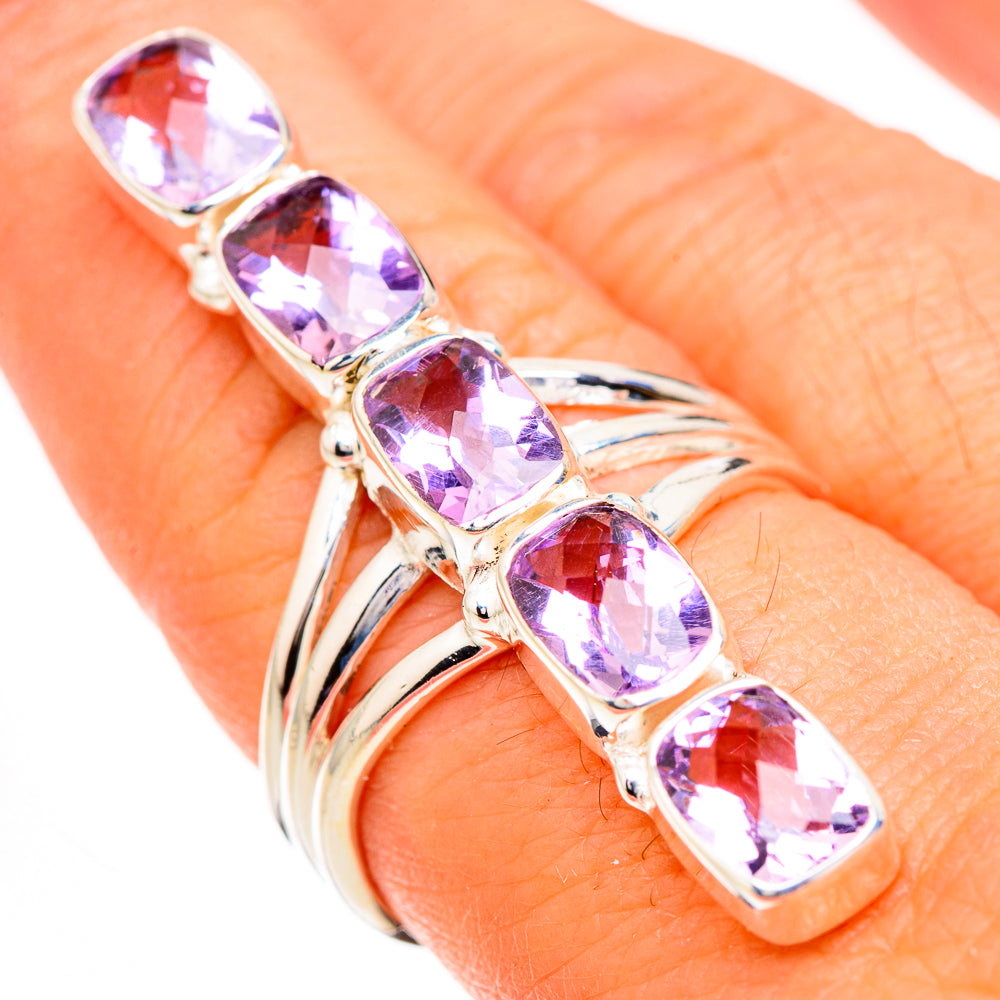 Pink Amethyst Rings handcrafted by Anasilvercos - RING126962