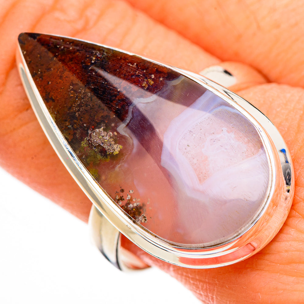 Indonesian Plume Agate Rings handcrafted by Anasilvercos - RING126982