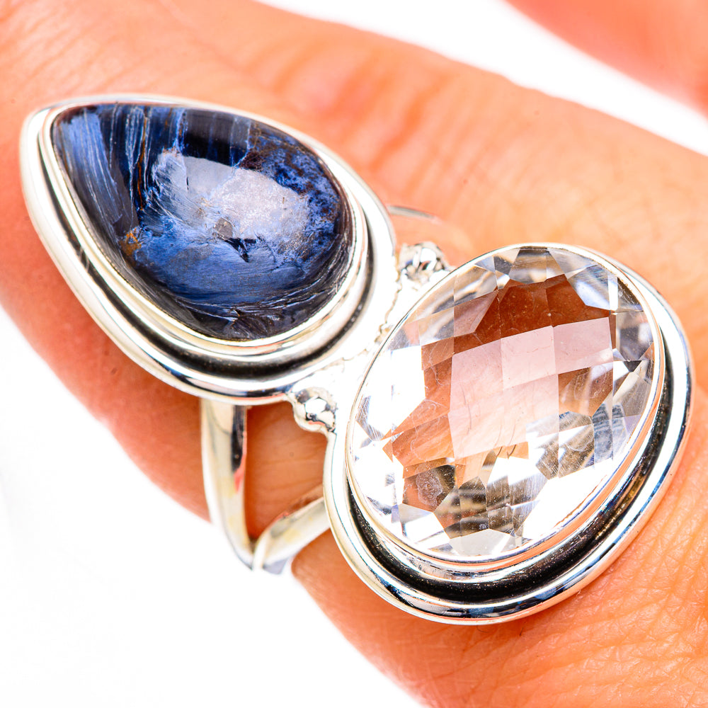 Pietersite, White Quartz Rings handcrafted by Anasilvercos - RING126986