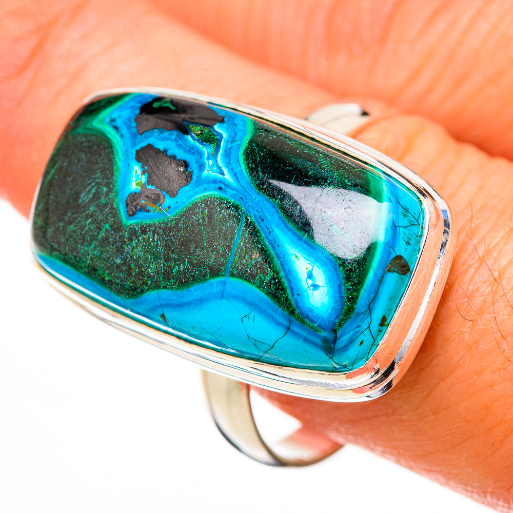 Malachite In Chrysocolla Rings handcrafted by Anasilvercos - RING126991