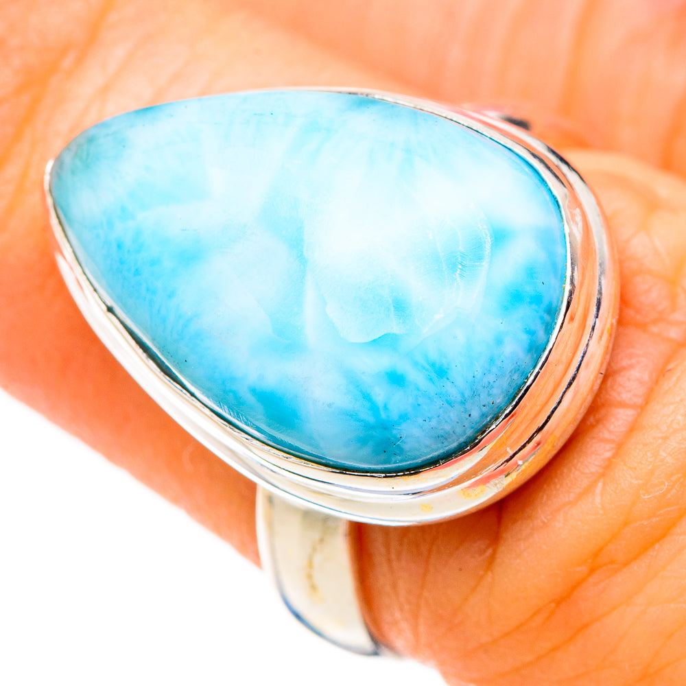 Larimar Rings handcrafted by Anasilvercos - RING127003