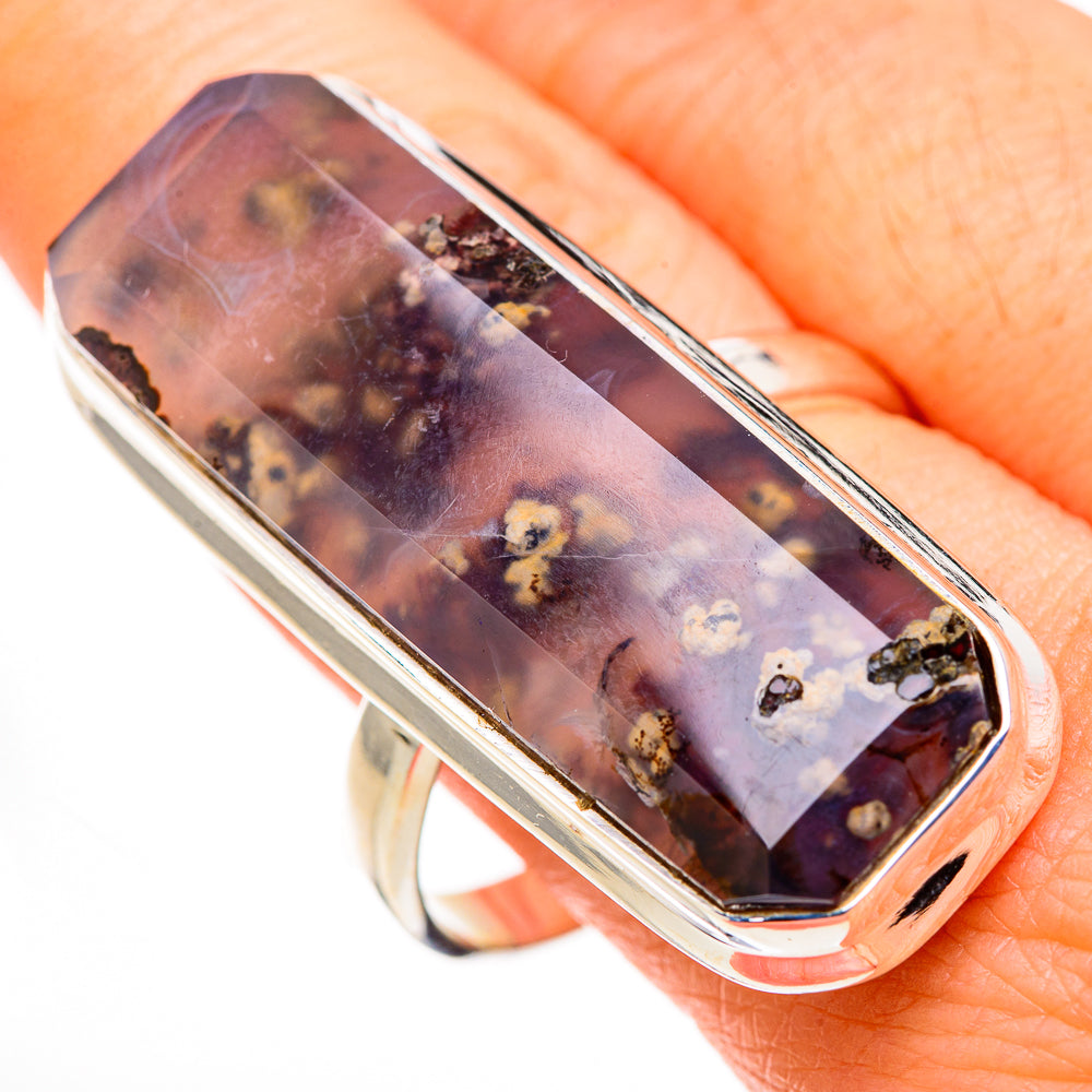 Indonesian Plume Agate Rings handcrafted by Anasilvercos - RING127023