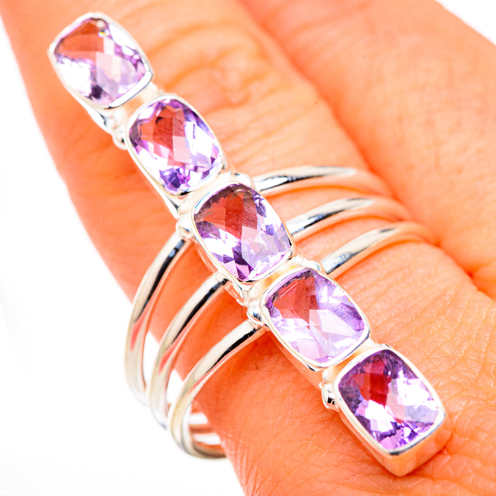 Pink Amethyst Rings handcrafted by Anasilvercos - RING127027