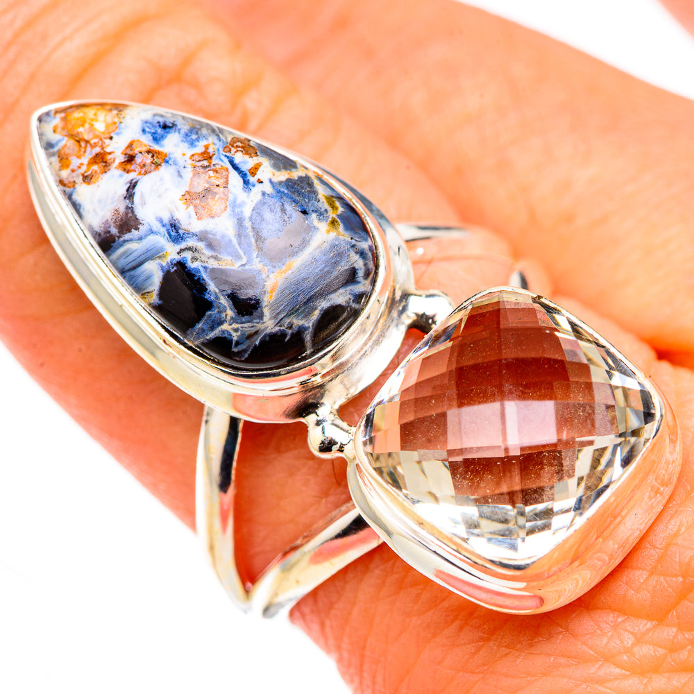 Pietersite, White Quartz Rings handcrafted by Anasilvercos - RING127029
