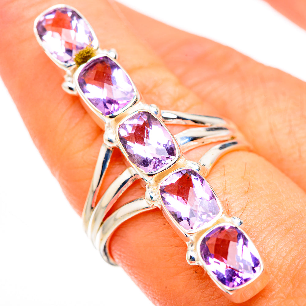 Pink Amethyst Rings handcrafted by Anasilvercos - RING127046