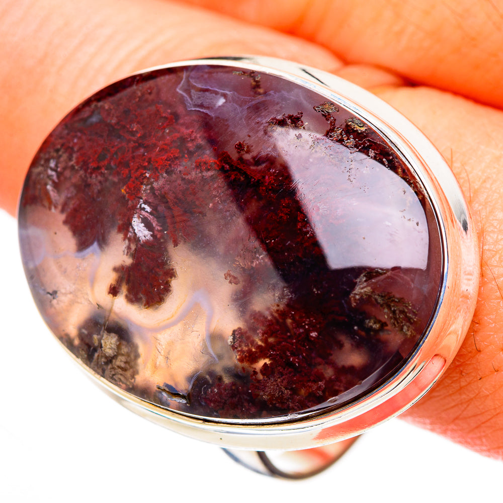 Indonesian Plume Agate Rings handcrafted by Anasilvercos - RING127060