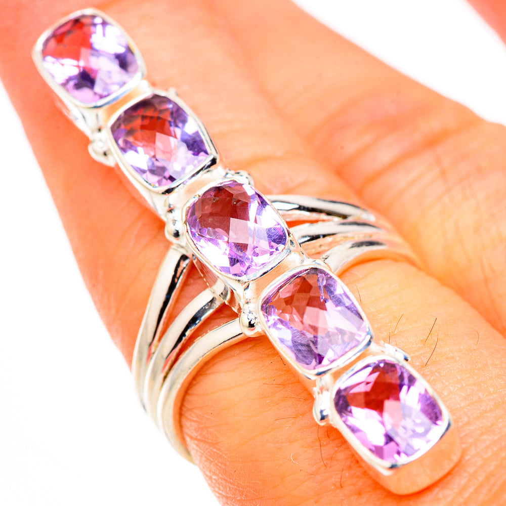 Pink Amethyst Rings handcrafted by Anasilvercos - RING127062