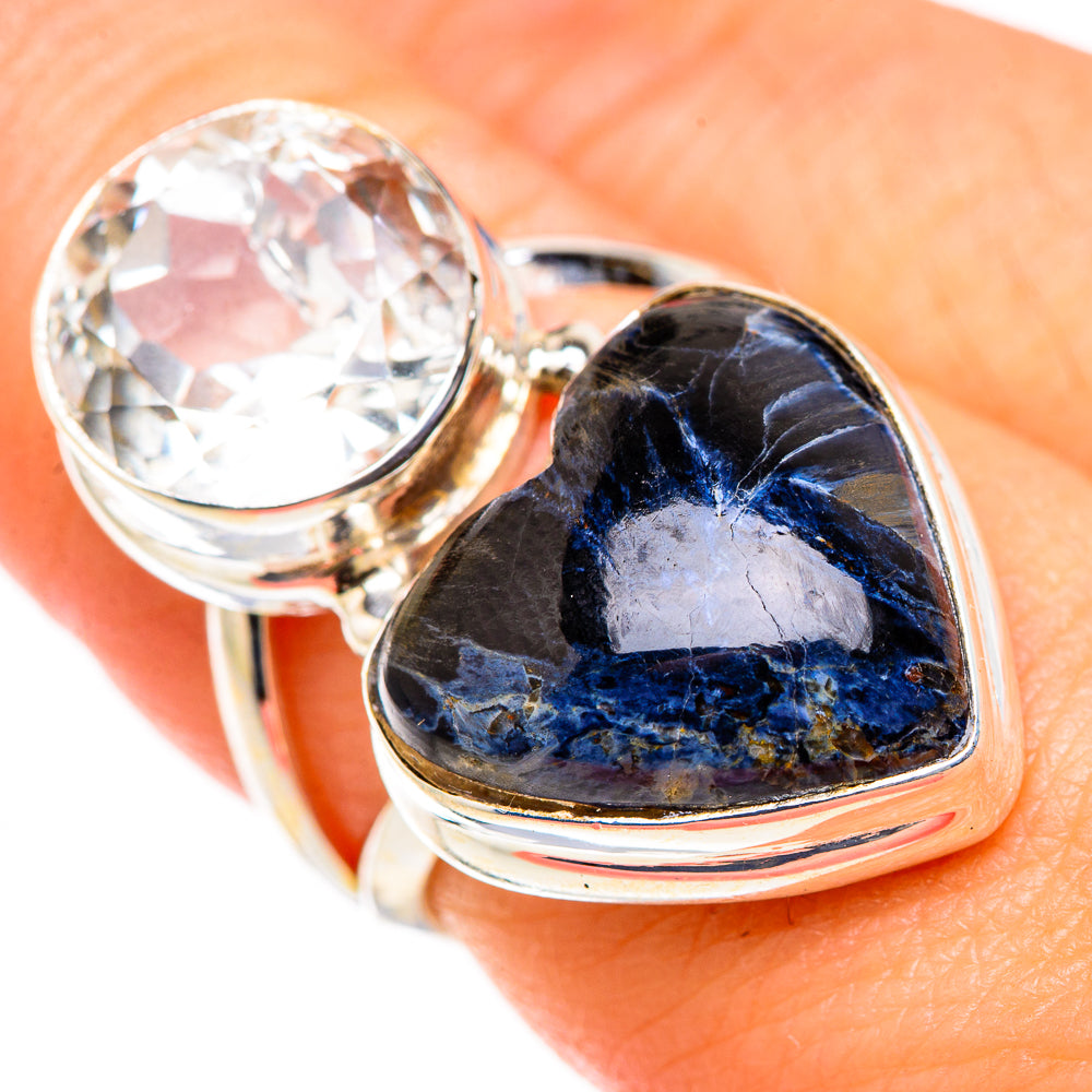 Pietersite, White Quartz Rings handcrafted by Anasilvercos - RING127064