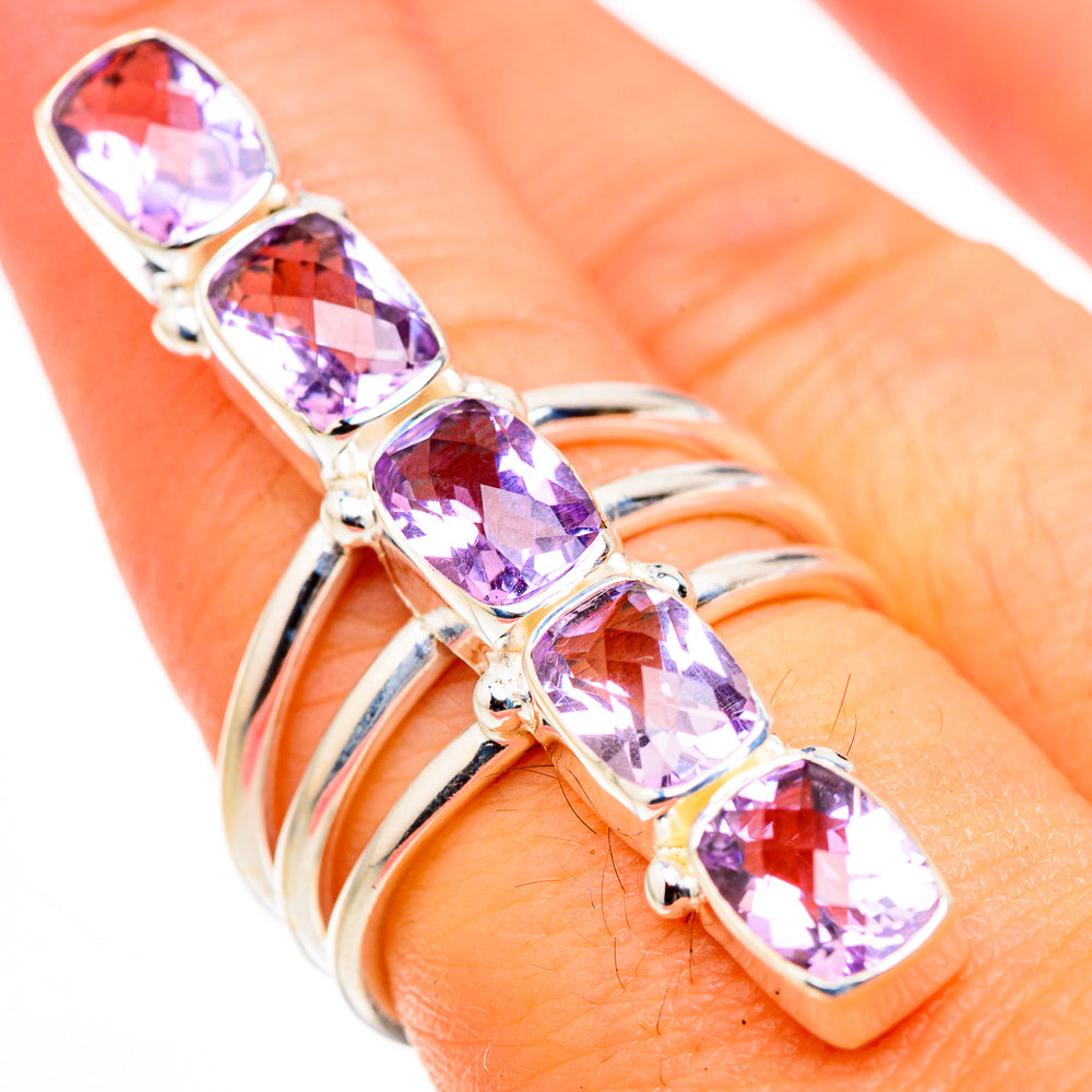 Pink Amethyst Rings handcrafted by Anasilvercos - RING127075