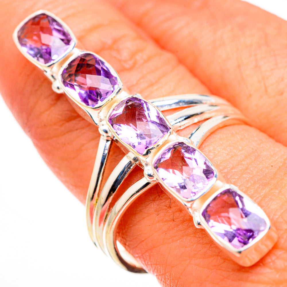 Pink Amethyst Rings handcrafted by Anasilvercos - RING127126