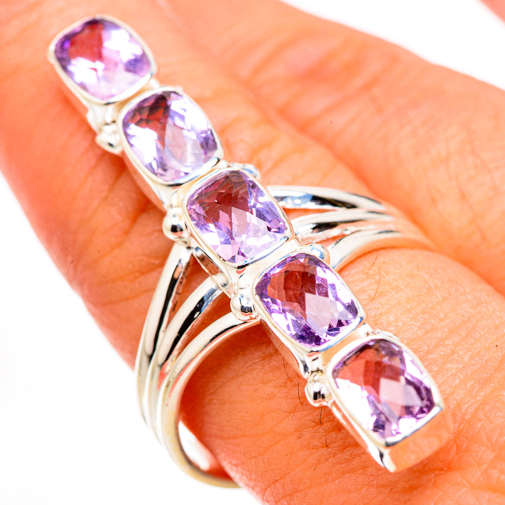 Pink Amethyst Rings handcrafted by Anasilvercos - RING127132