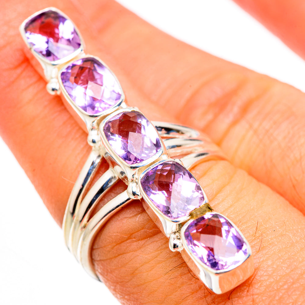 Pink Amethyst Rings handcrafted by Anasilvercos - RING127135