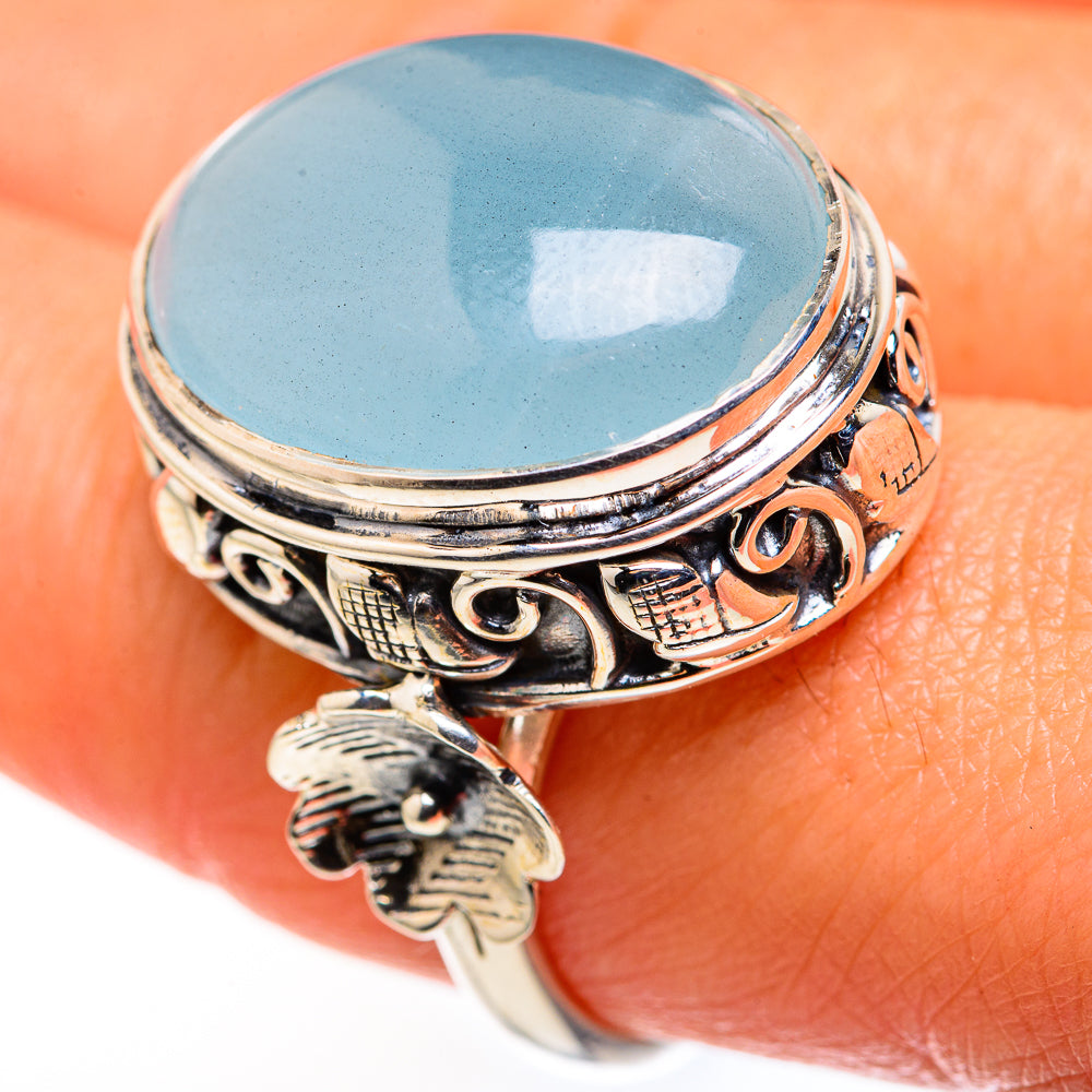 Aquamarine Rings handcrafted by Anasilvercos - RING127140