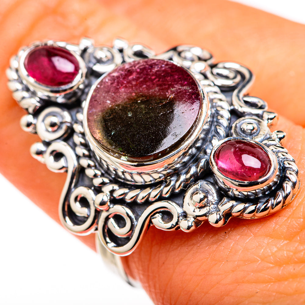 Watermelon Tourmaline Rings handcrafted by Anasilvercos - RING127150