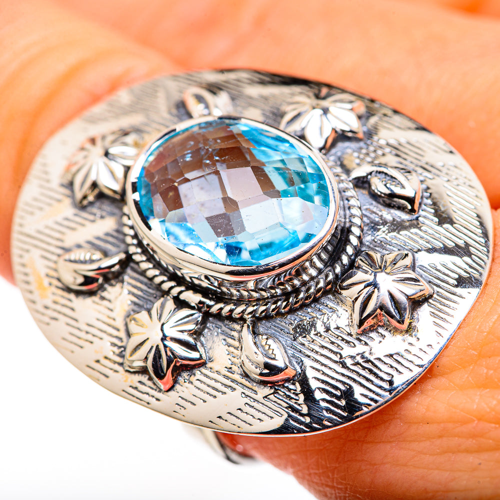 Blue Topaz Rings handcrafted by Anasilvercos - RING127154