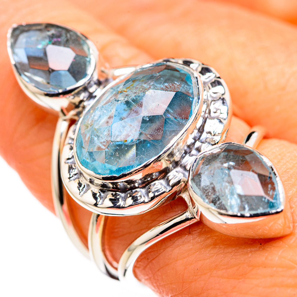 Blue Topaz Rings handcrafted by Anasilvercos - RING127168