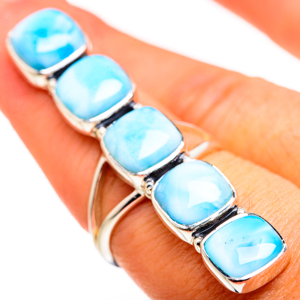 Larimar Rings handcrafted by Anasilvercos - RING127184