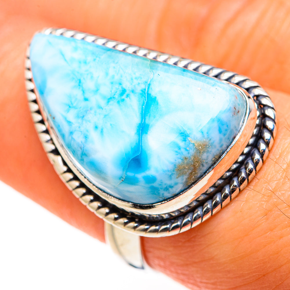 Larimar Rings handcrafted by Anasilvercos - RING127203