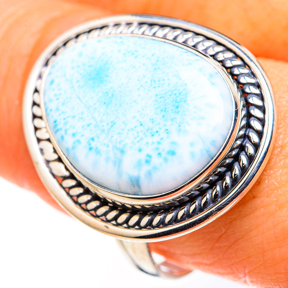 Larimar Rings handcrafted by Anasilvercos - RING127206