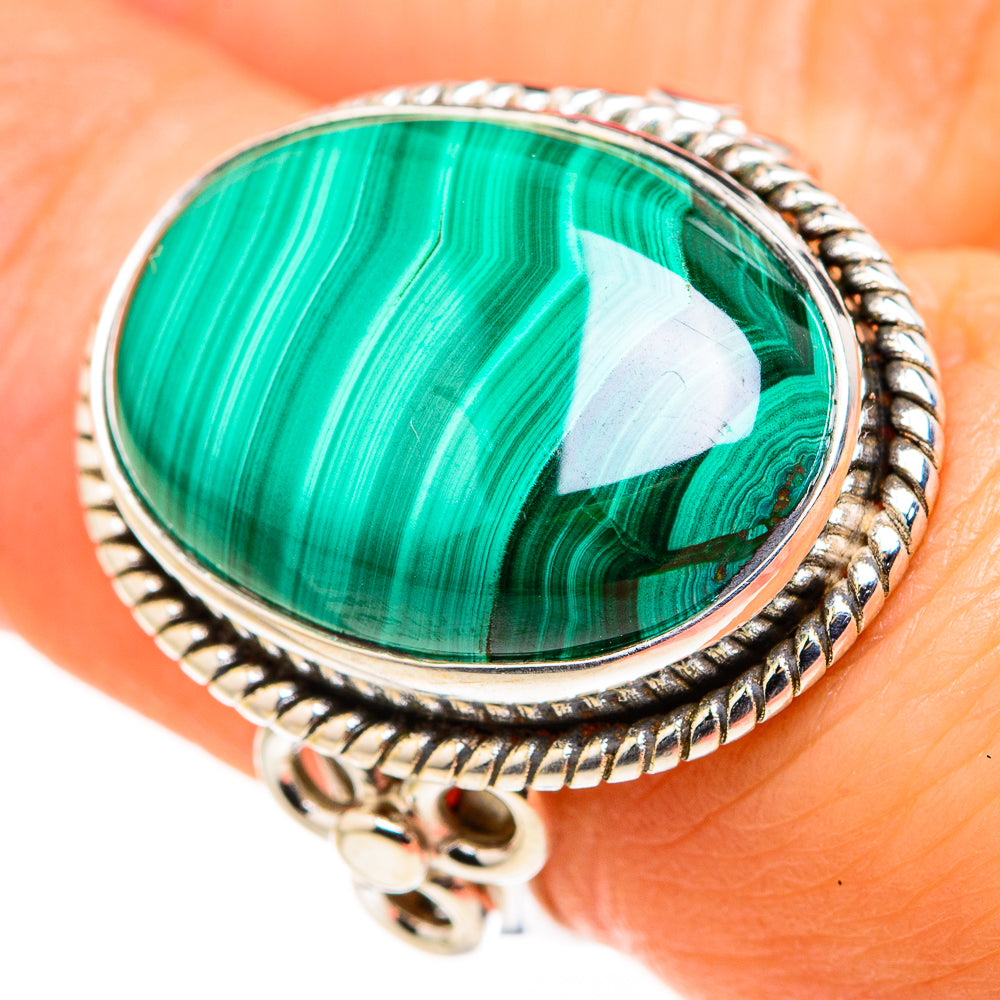 Malachite Rings handcrafted by Anasilvercos - RING127208