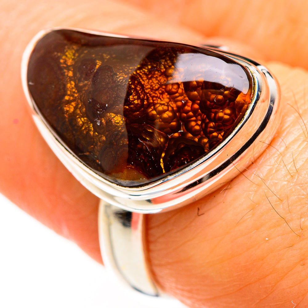 Mexican Fire Agate Rings handcrafted by Anasilvercos - RING127210