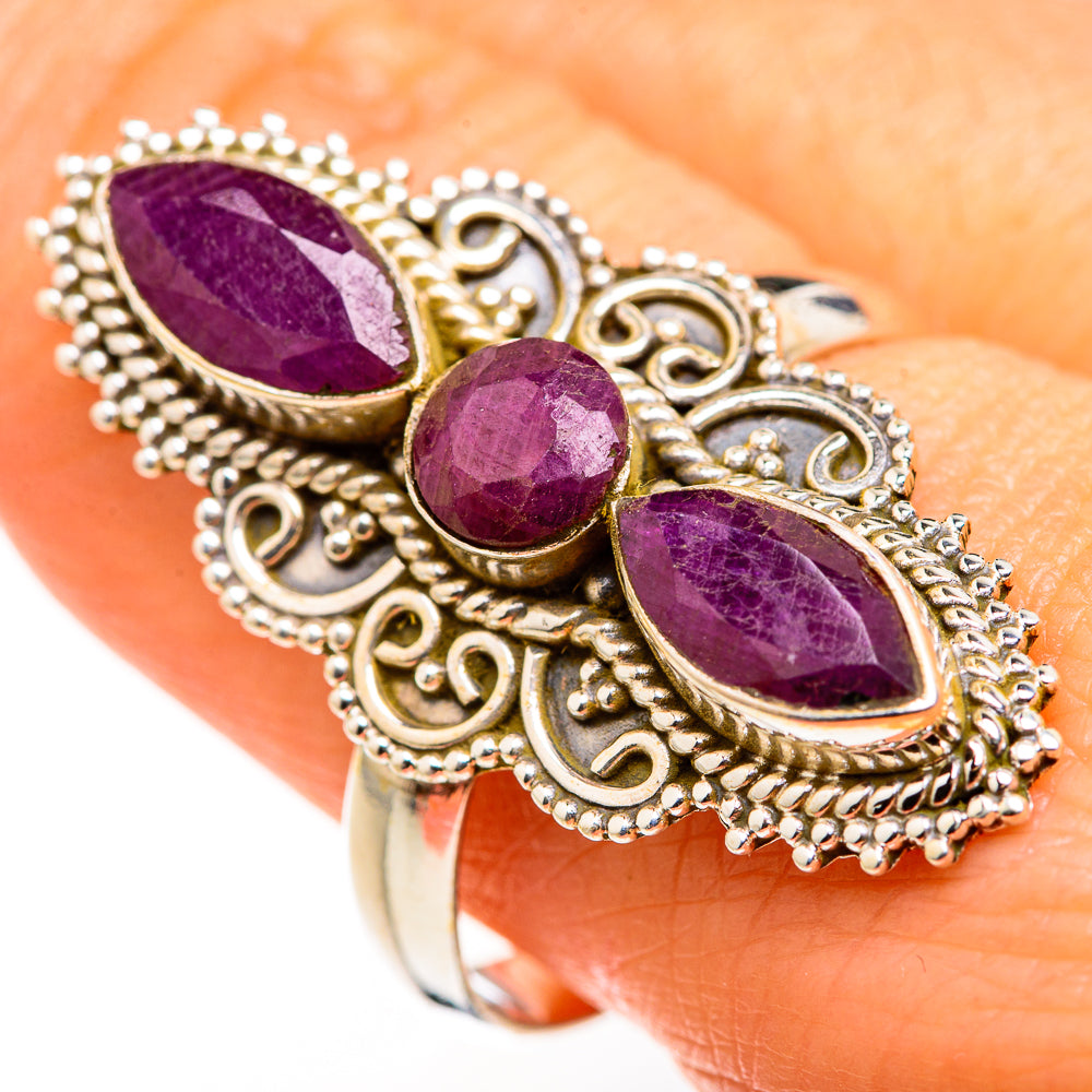 Red Sillimanite Rings handcrafted by Anasilvercos - RING127215