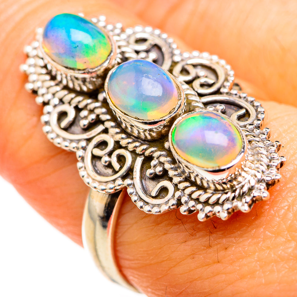 Ethiopian Opal Rings handcrafted by Anasilvercos - RING127225