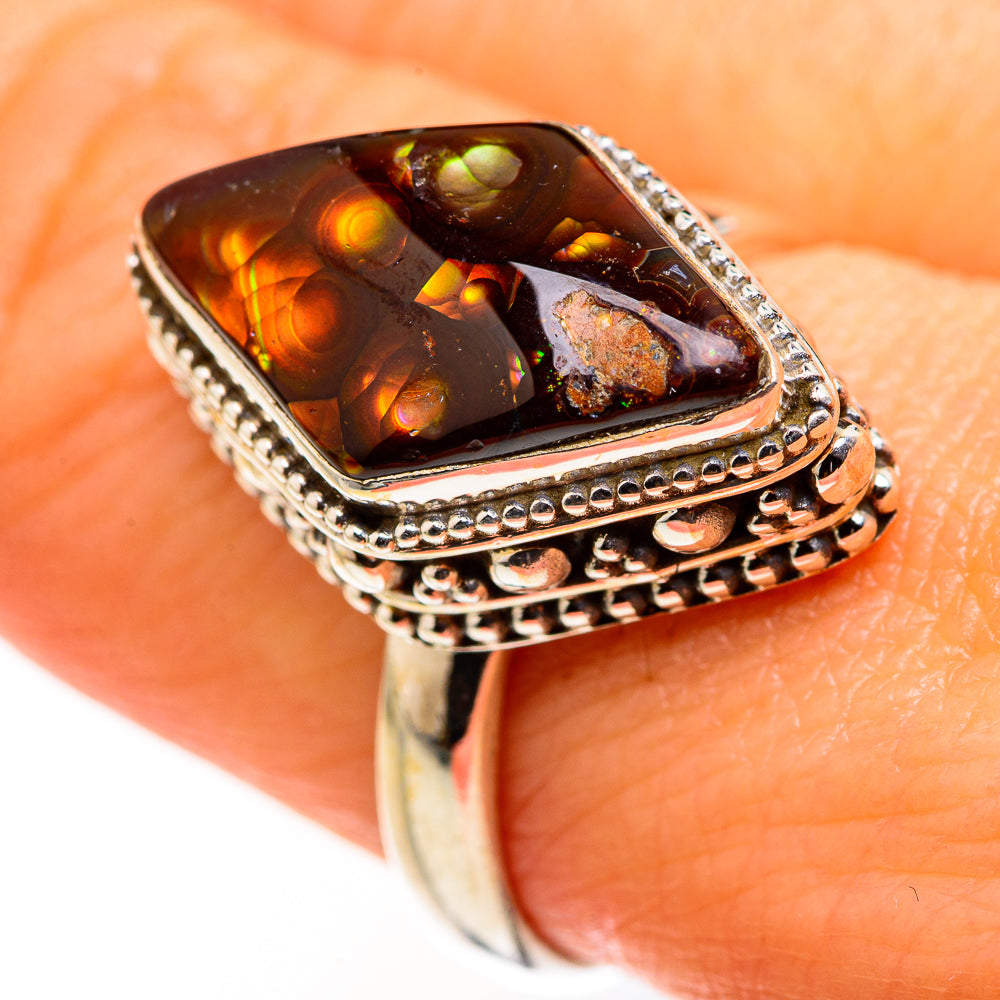 Mexican Fire Agate Rings handcrafted by Anasilvercos - RING127238