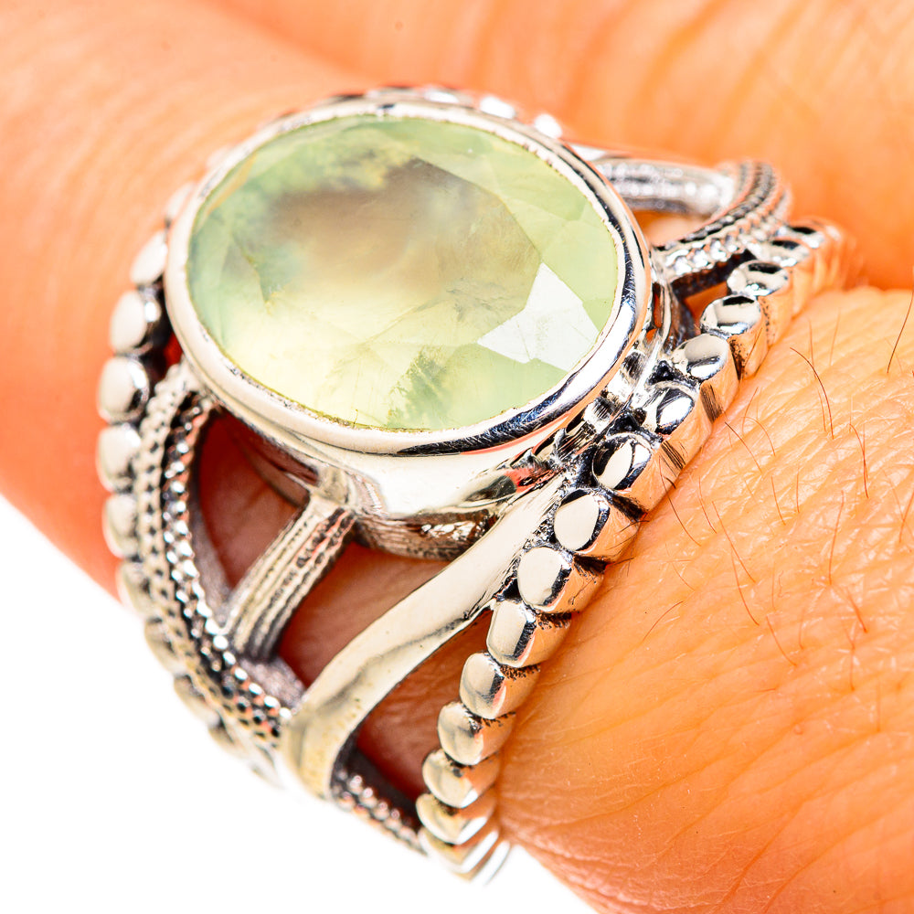 Prehnite Rings handcrafted by Anasilvercos - RING127259