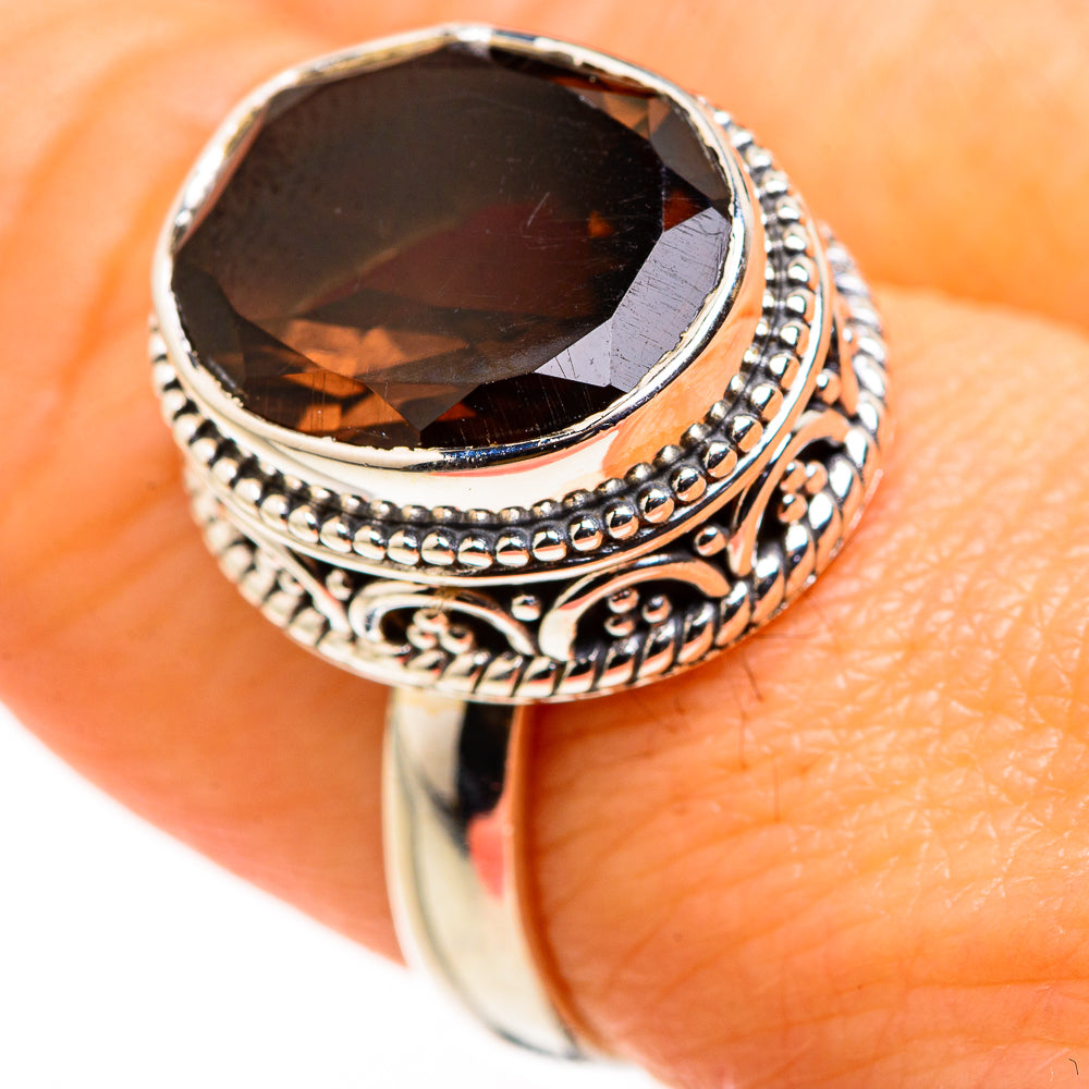Smoky Quartz Rings handcrafted by Anasilvercos - RING127262