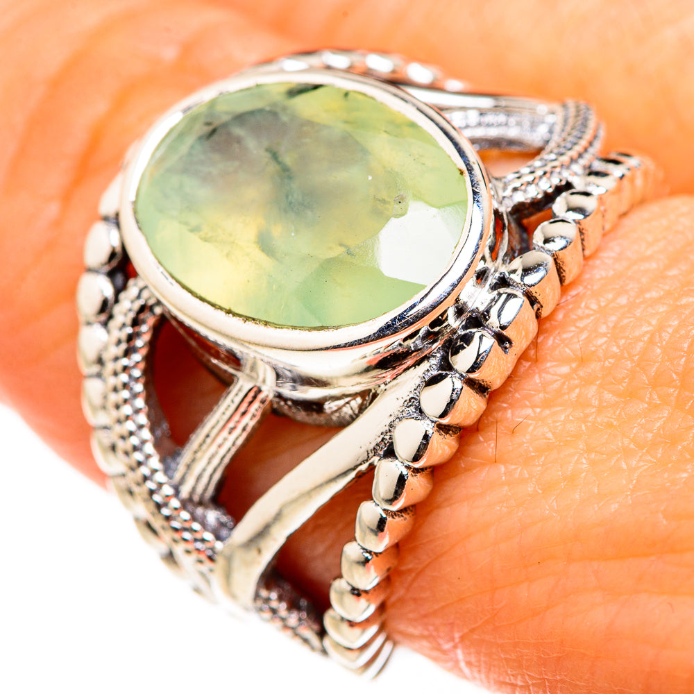 Prehnite Rings handcrafted by Anasilvercos - RING127278