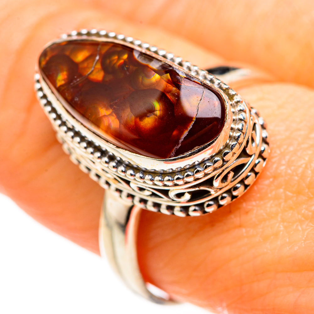 Mexican Fire Agate Rings handcrafted by Anasilvercos - RING127279
