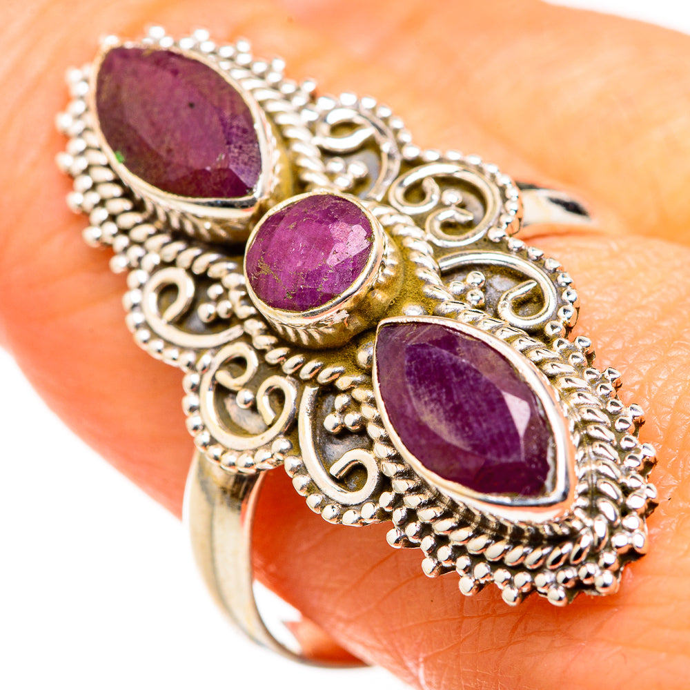 Red Sillimanite Rings handcrafted by Anasilvercos - RING127282