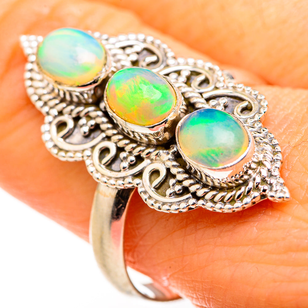 Ethiopian Opal Rings handcrafted by Anasilvercos - RING127289
