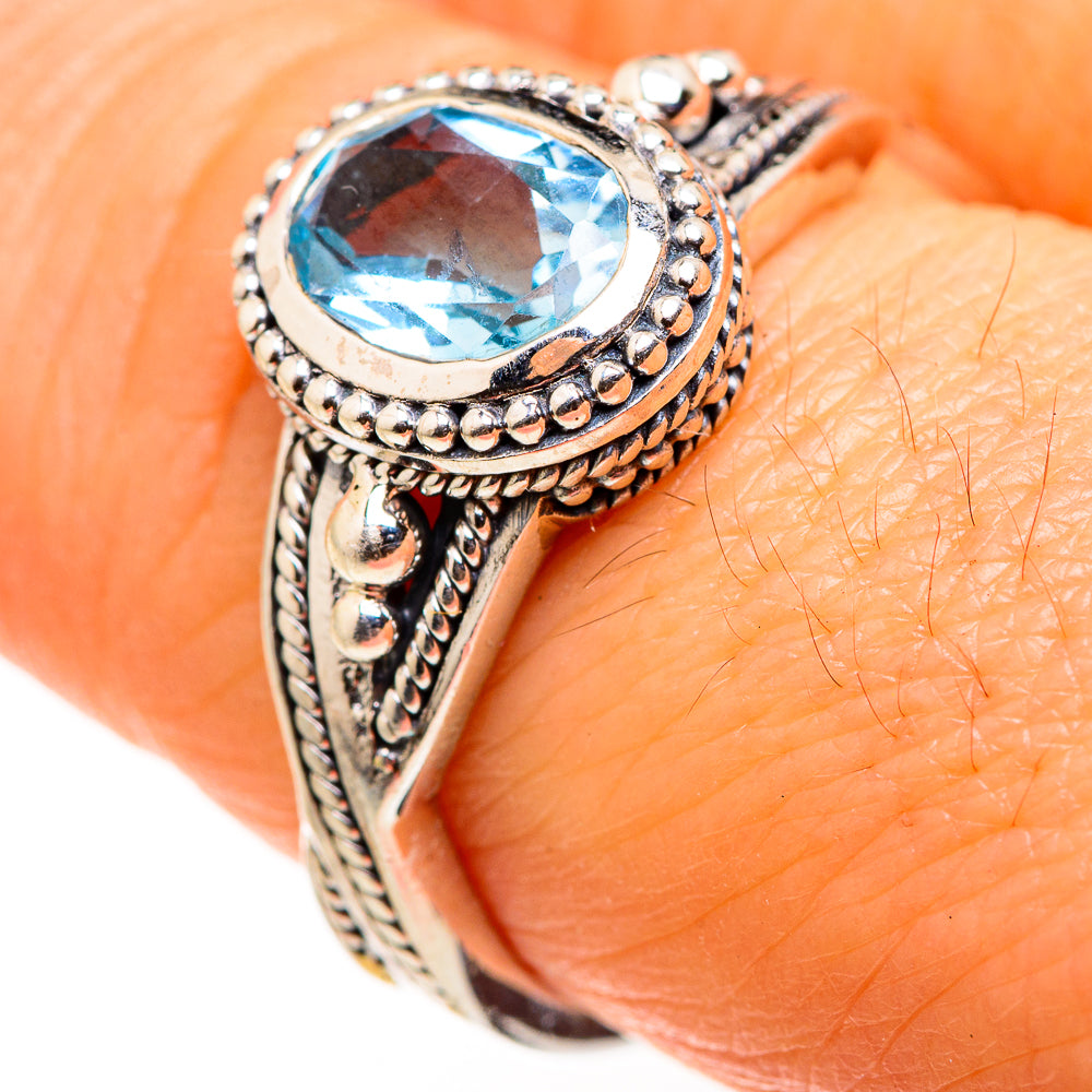 Blue Topaz Rings handcrafted by Anasilvercos - RING127292