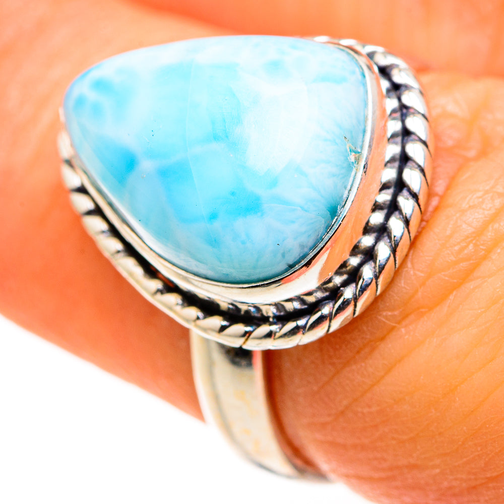 Larimar Rings handcrafted by Anasilvercos - RING127293