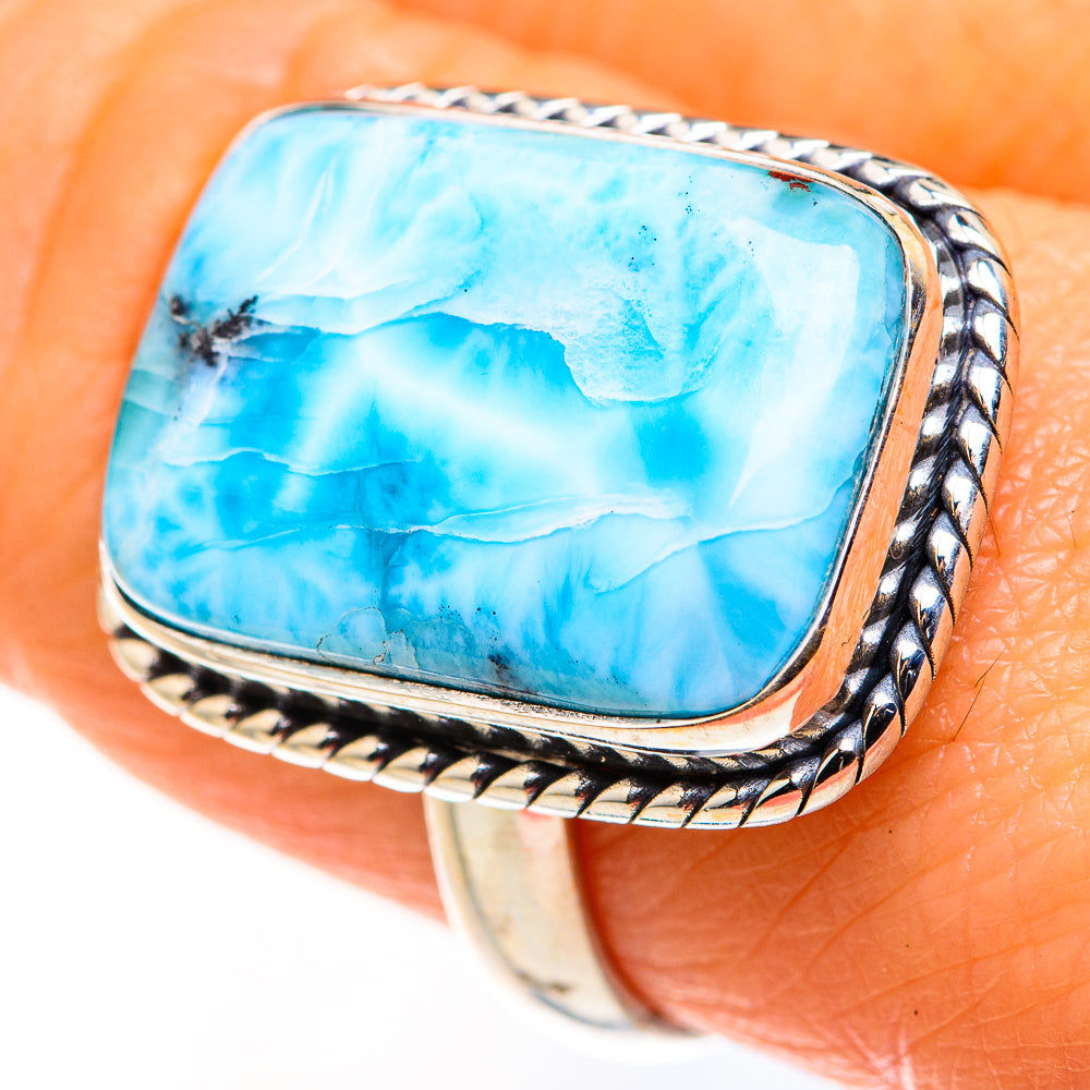 Larimar Rings handcrafted by Anasilvercos - RING127294