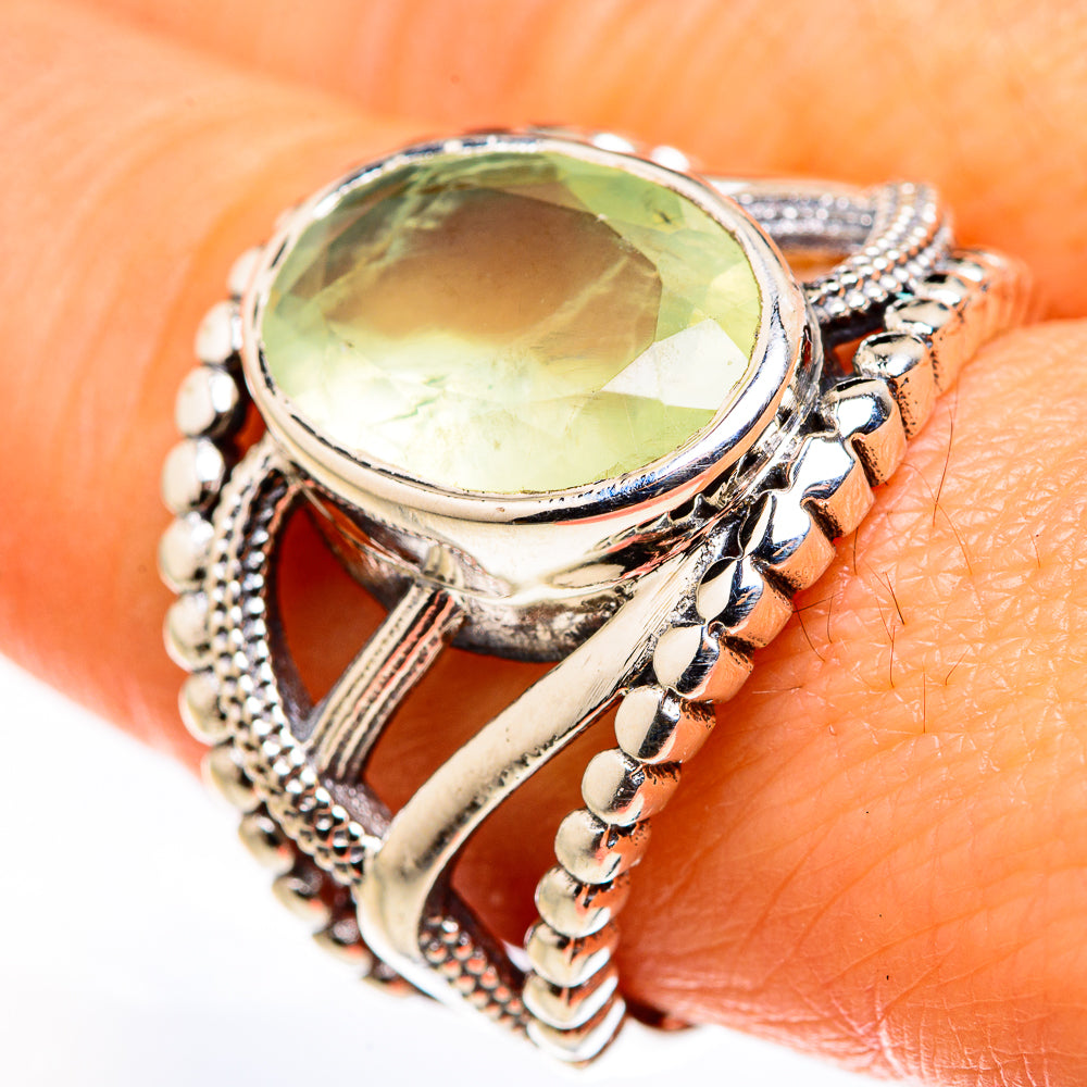 Prehnite Rings handcrafted by Anasilvercos - RING127296